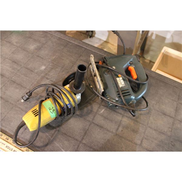 4" Mini Angle Grinder, Black and Decker Jigsaw