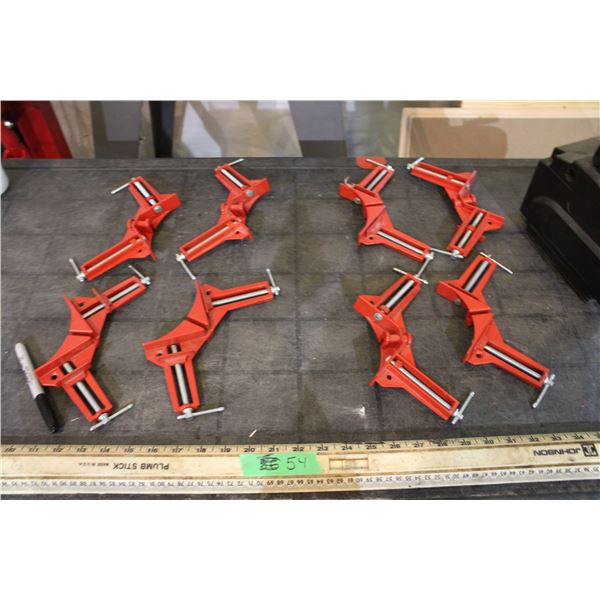 (2X THE MONEY) Clamps for 90 Degree Angles Total 8