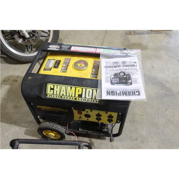 Champion Portable Generator with Manual 4000