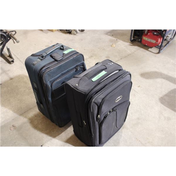 Travel Luggage (2) on Wheels (1 Missing Handle)