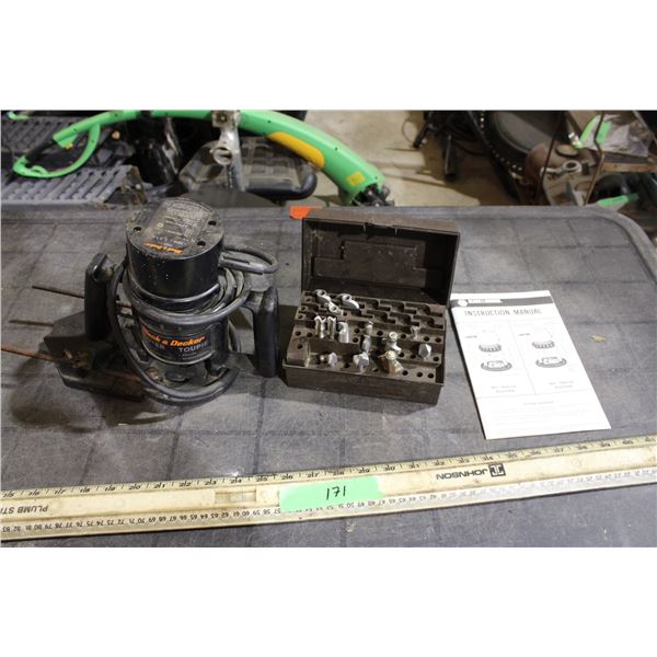 Black and Decker Router Plus Partial Bit Set Plus Manual