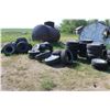 Image 1 : Pile of Tires and Old Truck Cap and Metal Frame