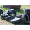 Image 3 : Pile of Tires and Old Truck Cap and Metal Frame