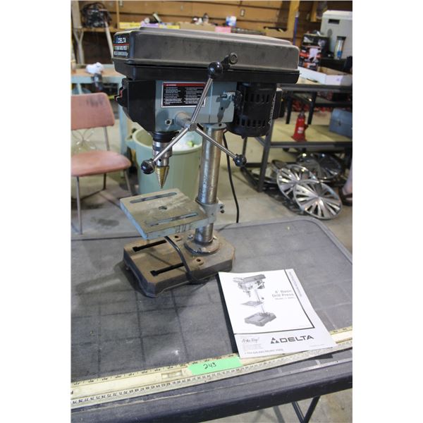Delta 8" Basic Drill Press with Manual (Working)