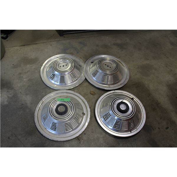 Set of 4 Vintage Hubcaps