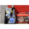 Image 3 : Metal Tool Box with Tolls and Electrical Related Items