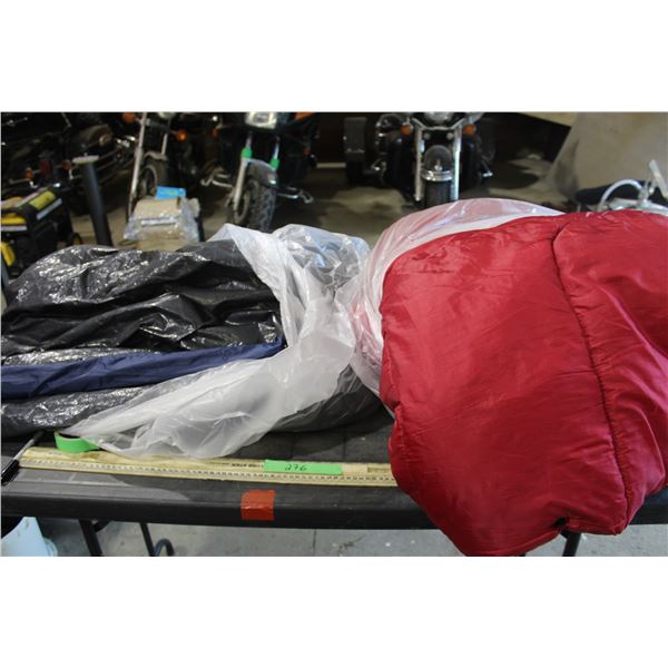 Sleeping Bag and Tent with Poles