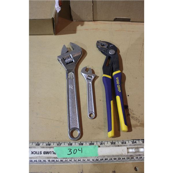 Crescent Wrenches (2) Vise Grip