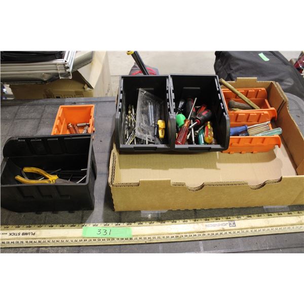 Organizers with Screwdrivers Drill Bits and Misc