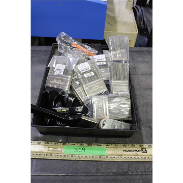 Paint Tray with New Paint Brushes