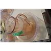 Image 2 : Vintage Depression Pink Glass Pitcher Bowl, Cups and Bowls 10 Piece