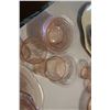 Image 3 : Vintage Depression Pink Glass Pitcher Bowl, Cups and Bowls 10 Piece