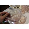 Image 4 : Vintage Depression Pink Glass Pitcher Bowl, Cups and Bowls 10 Piece