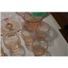 Image 4 : Vintage Depression Pink Glass Pitcher, Tray and Cups