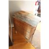 Image 5 : Vintage Wooden Storage Cabinet 2 Door Wash Tub Stand 26" x 17.5" x 29" Tall