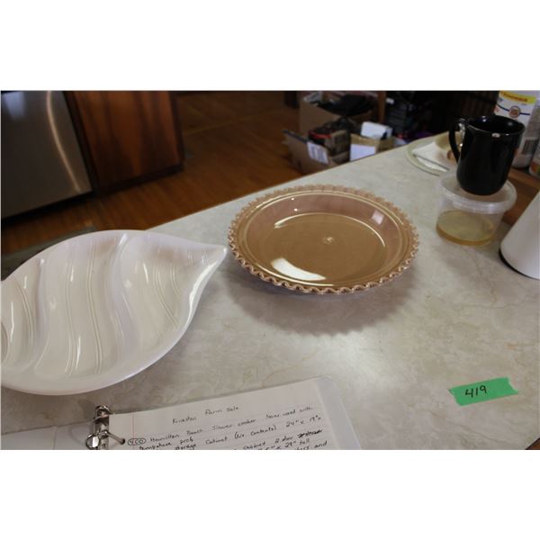 2 Platters Glass Plates