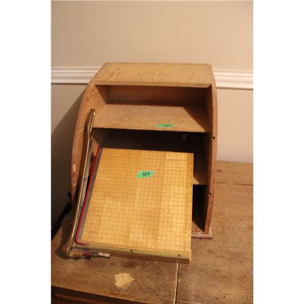 Wooden Organizer and Paper Cutter