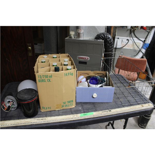 Light Bulbs and Misc Bottles and Other Misc