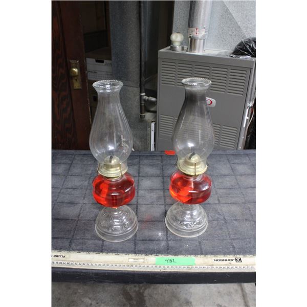 (2X THE MONEY) 2 Coal Oil Lamps