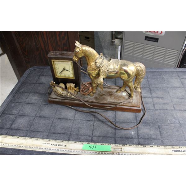 Brass Horse Clock