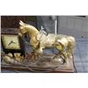 Image 2 : Brass Horse Clock