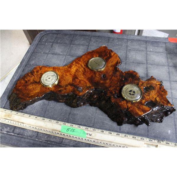 Wooden Plaque Barometer