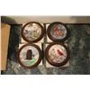 Image 1 : (4) Bird Collector Plates in Wooden Frames in Boxes