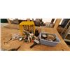 Image 1 : 777 --  SMALL TOTE & CRATE FULL OF MISC ITEMS