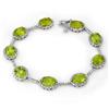 Image 1 : ACA CERTIFIED 20.33ctw DIAMOND & PERIDOT BRACELET GOLD