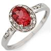 Image 1 : FINE 0.85ctw CERTIFIED DIAMOND & PINK TOURMALINE RING