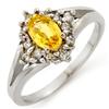 Image 1 : RING 0.95ctw ACA Certified DIAMOND & YELLOW SAPPHIRE
