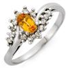 Image 1 : RING 0.55ctw ACA Certified DIAMOND & YELLOW SAPPHIRE