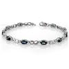 Image 1 : BRACELET 3.51ctw CERTIFIED DIAMOND & BLUE SAPPHIRE