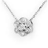 Image 1 : ACA CERTIFIED 0.25ctw DIAMOND FLOWER 14KT NECKLACE