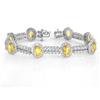 Image 1 : BRACELET 17.25ctw CERTIFIED DIAMOND & YELLOW SAPPHIRE