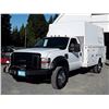 Image 2 : 0ZNOONC --  2008 FORD F450 TWIN TURBO DIESEL SUPER DUTY 4X4 UTILITY TRUCK , White , 173220  KM's