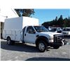 Image 5 : 0ZNOONC --  2008 FORD F450 TWIN TURBO DIESEL SUPER DUTY 4X4 UTILITY TRUCK , White , 173220  KM's