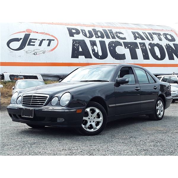 A1 --  2002 MERCEDES E320 4MATIC , Blue , 51770  KM's  "NO RESERVE"