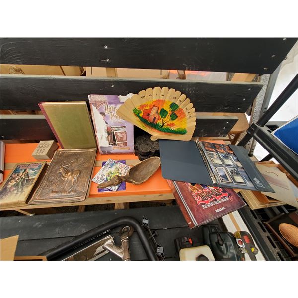 878 --  Large Lot of Misc. items, pictures, Trading Cards, Fan