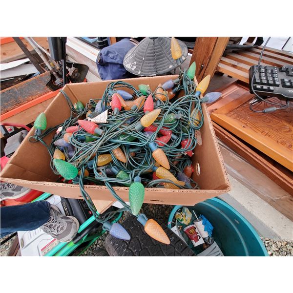 887 -- Box of Vintage Glass Christmas Lights