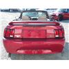 Image 6 : A3 --  1999 FORD MUSTANG CONVERITBLE , Red , 219188  KM's "NO RESERVE"