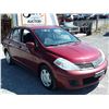 Image 3 : C1 --  2008 NISSAN VERSA S  , Red , 218947  KM's