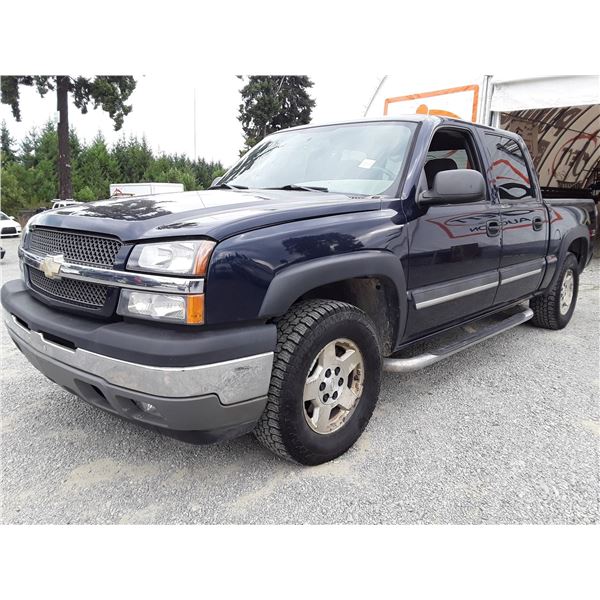 H2 --  2005 CHEVROLET SILVERADO 1500 CREW CAB 4X4 , Blue , 371177  KM's