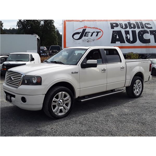 G6 --  2008 FORD F150 SUPERCREW 4X4 , White , 221579  KM's