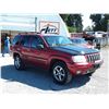 Image 3 : J6 --  2002 JEEP GRAND CHEROKEE OVERLAND 4X4  , Red , 206234  KM's