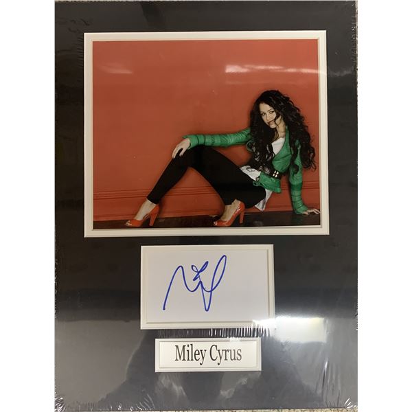 Miley Cyrus signature cut and photo collage