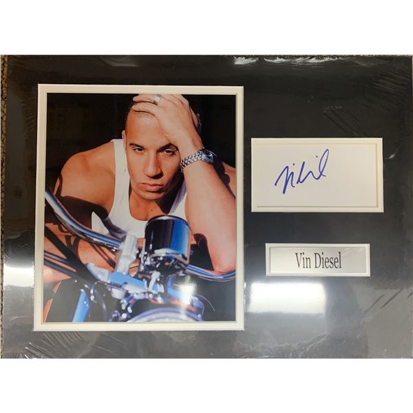 Vin Diesel signature cut and photo collage