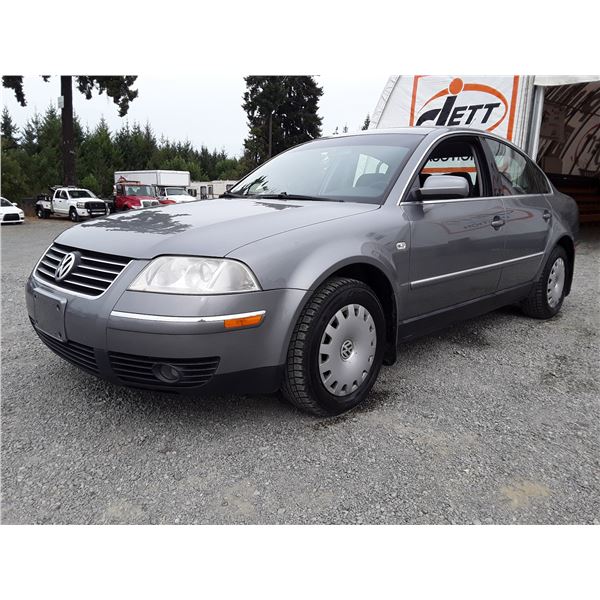 B5 --  2004 VW PASSAT GLS  , Grey , 159528  KM's