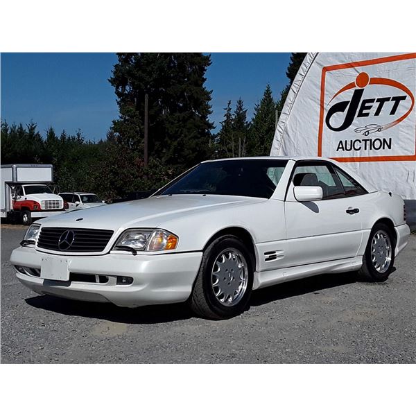 C6B --  1998 MERCEDES SL500 SPORT CONVERTIBLE , White , 203043  KM's