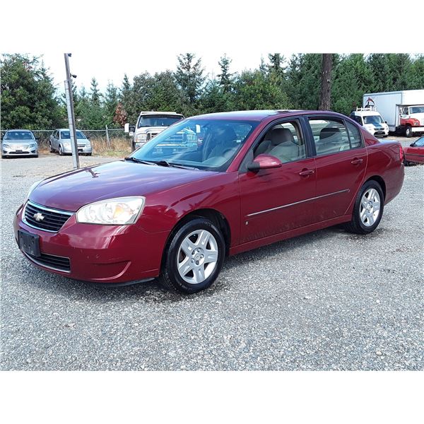 H5 --  2006 CHEVROLET MALIBU LT , Red , 201398  KM's